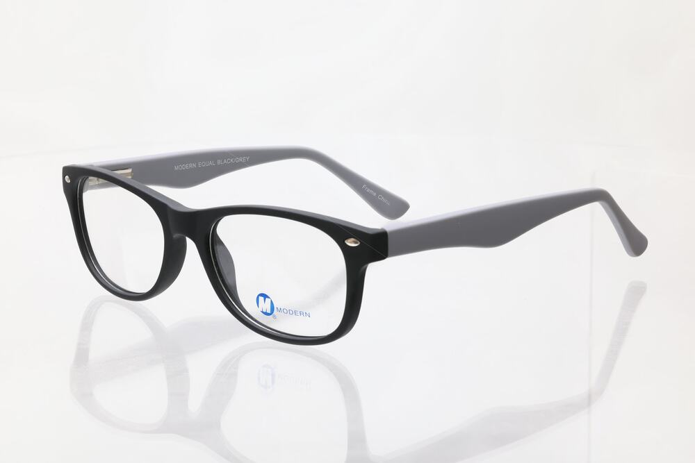 Modern Equal Black/Grey 50-19-140mm Eyeglass FRAMES ONLY - NEW/WITHOUT TAGS